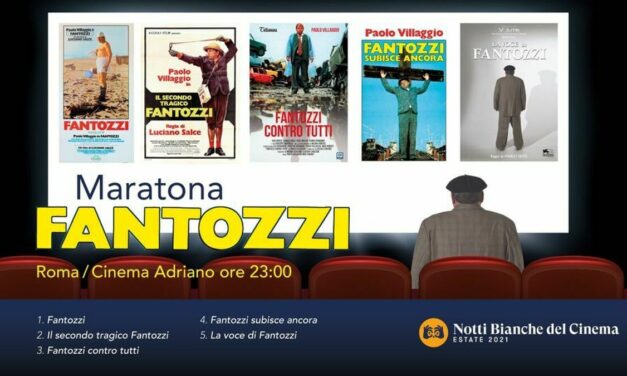 Notti Bianche del Cinema, Maratona Fantozzi per ricordare Paolo Villaggio